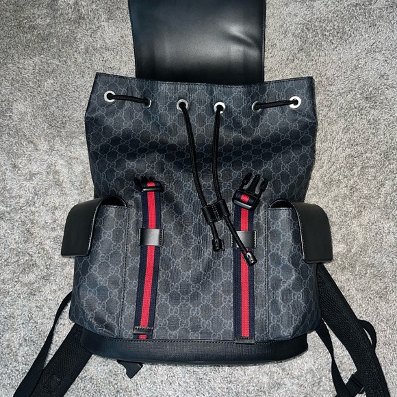 GG BLACK BACKPACK - Picture 1 of 8
